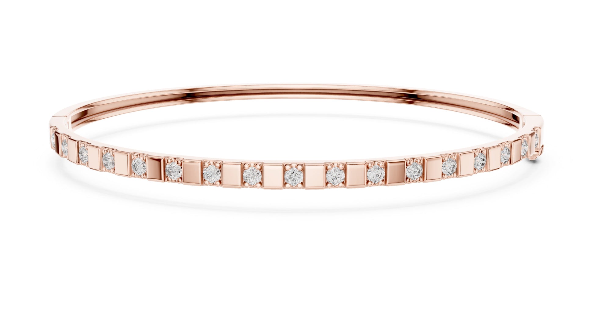Round Bangle Lab Grown Diamond Bracelet
