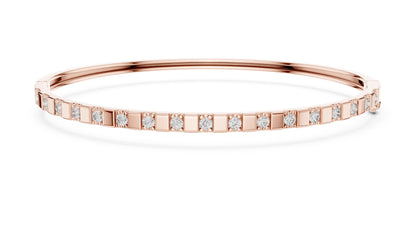 Round Bangle Lab Grown Diamond Bracelet