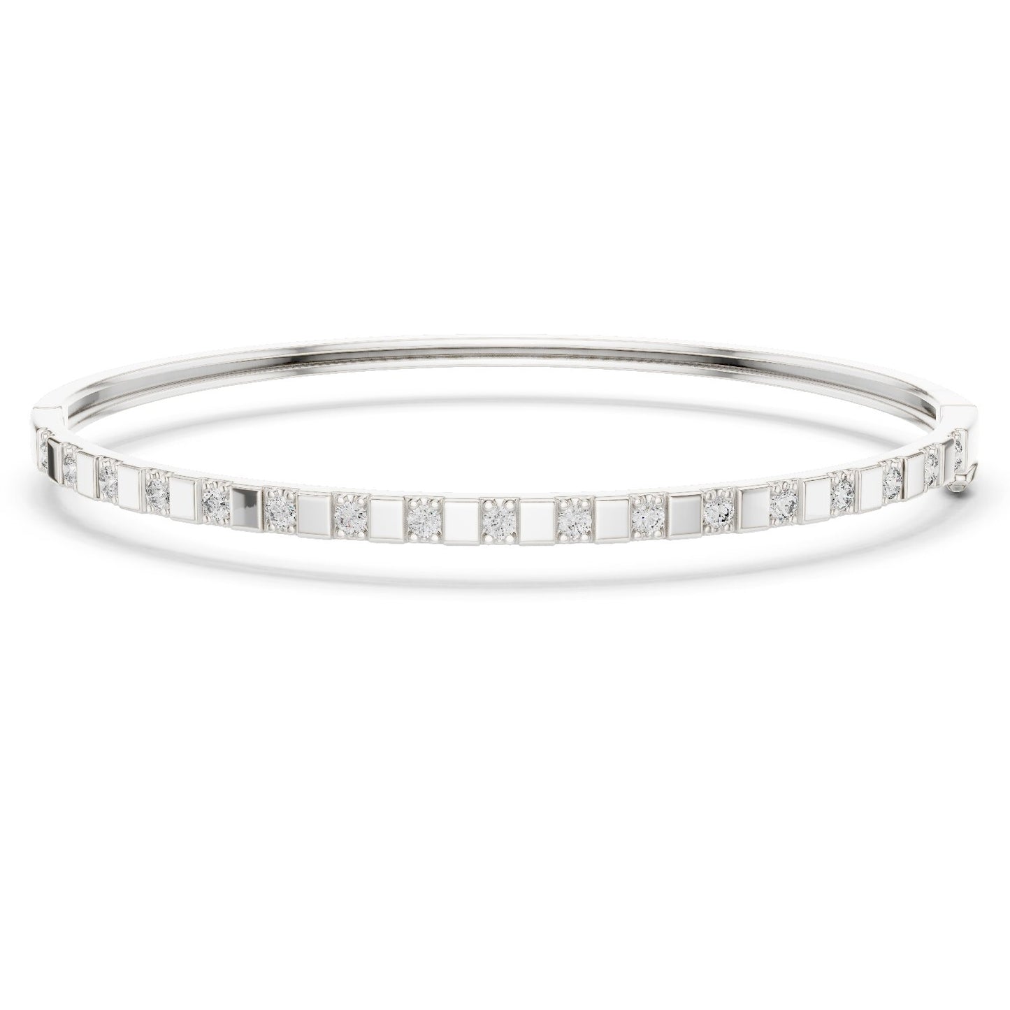 Round Bangle Lab Grown Diamond Bracelet