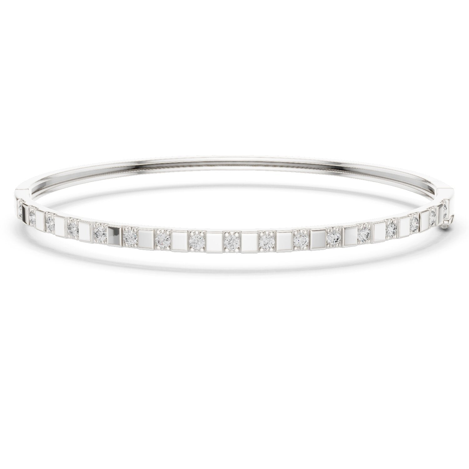 Round Bangle Lab Grown Diamond Bracelet