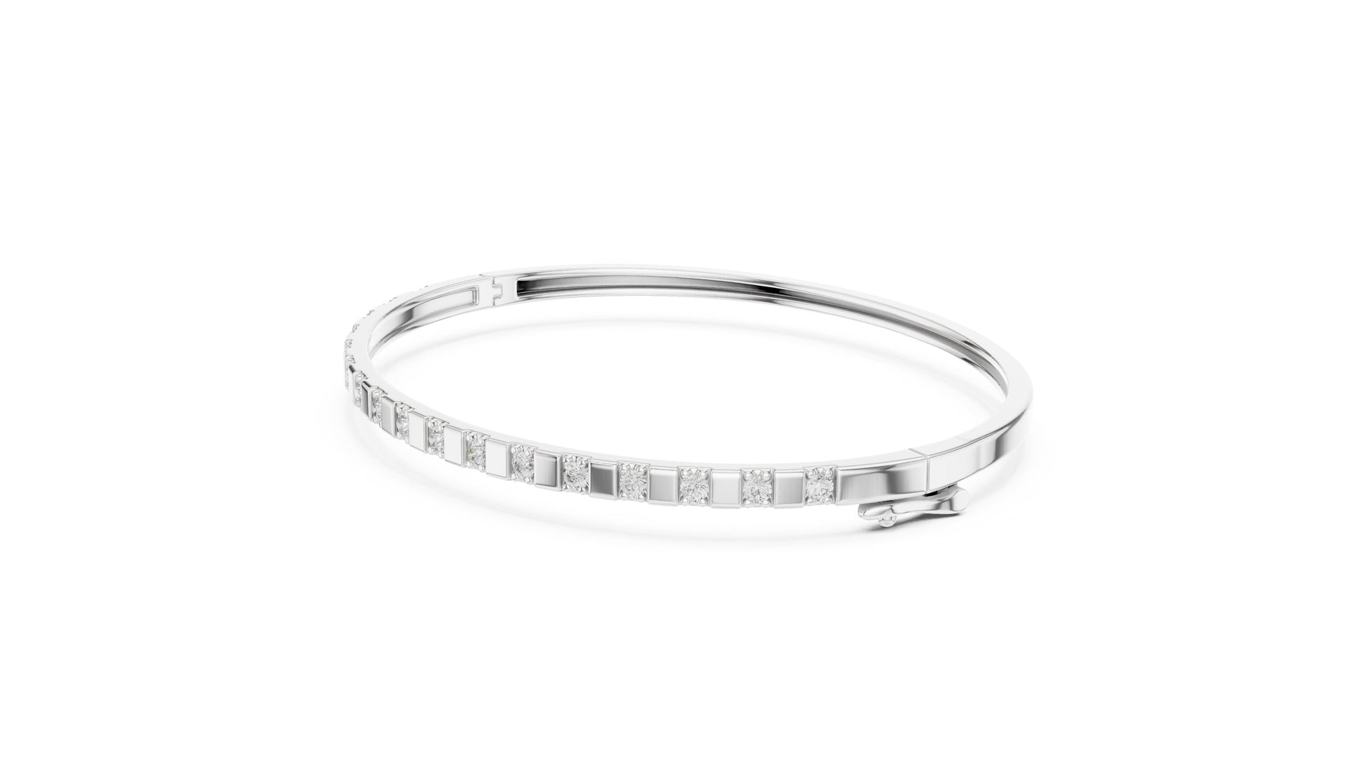 Round Bangle Lab Grown Diamond Bracelet