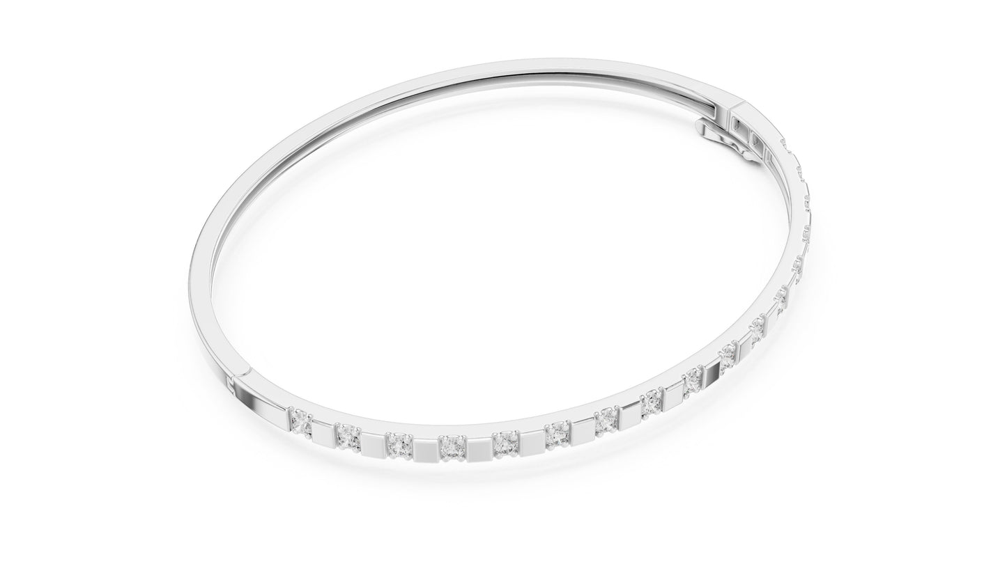 Round Bangle Lab Grown Diamond Bracelet