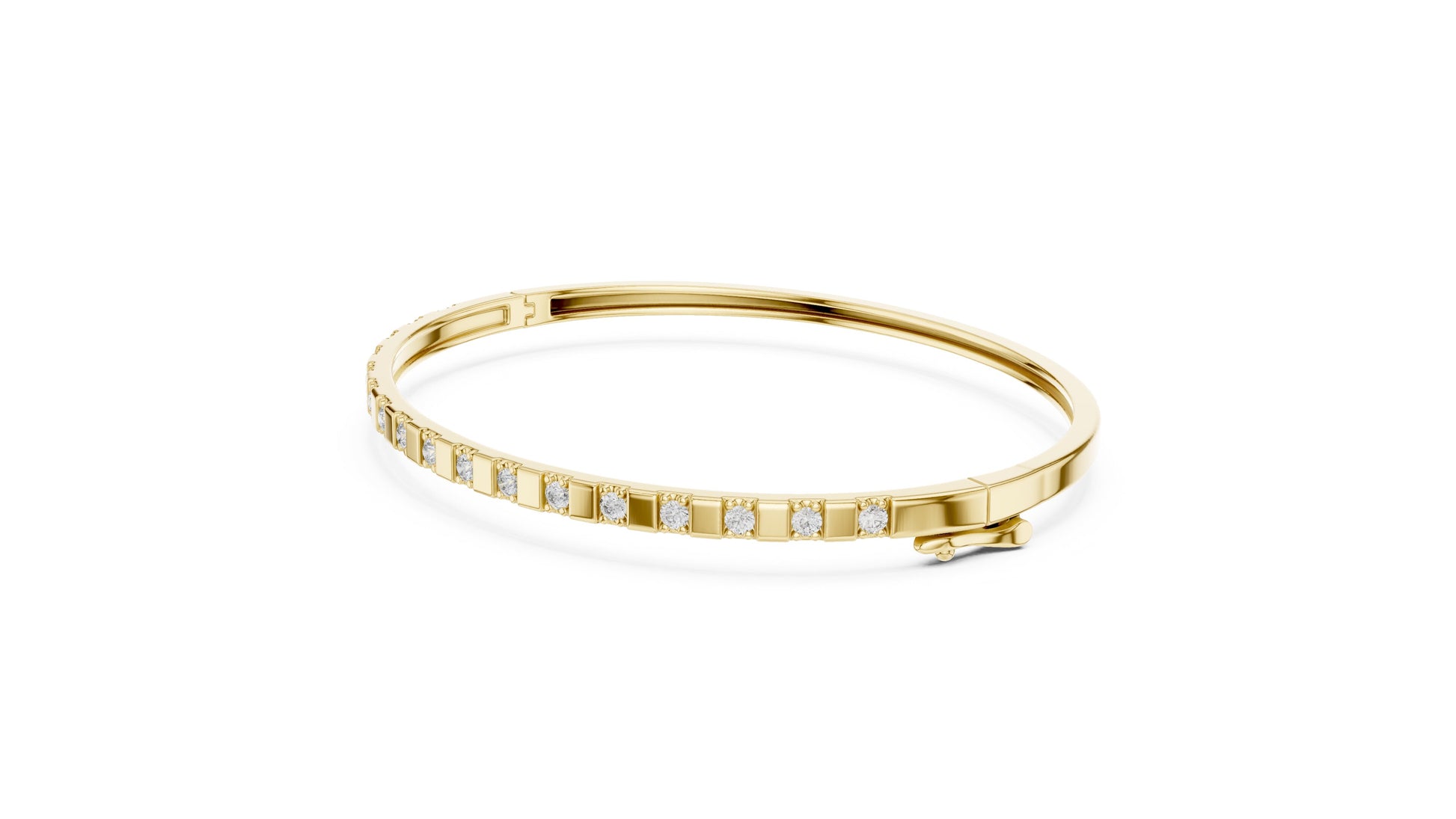 Round Bangle Lab Grown Diamond Bracelet