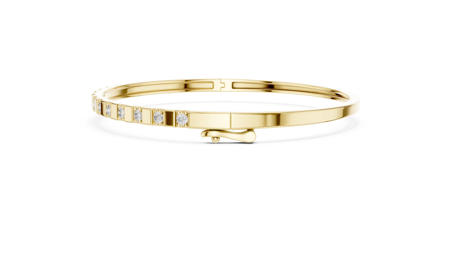 Round Bangle Lab Grown Diamond Bracelet