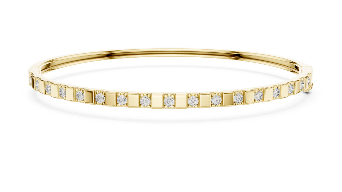 Round Bangle Lab Grown Diamond Bracelet