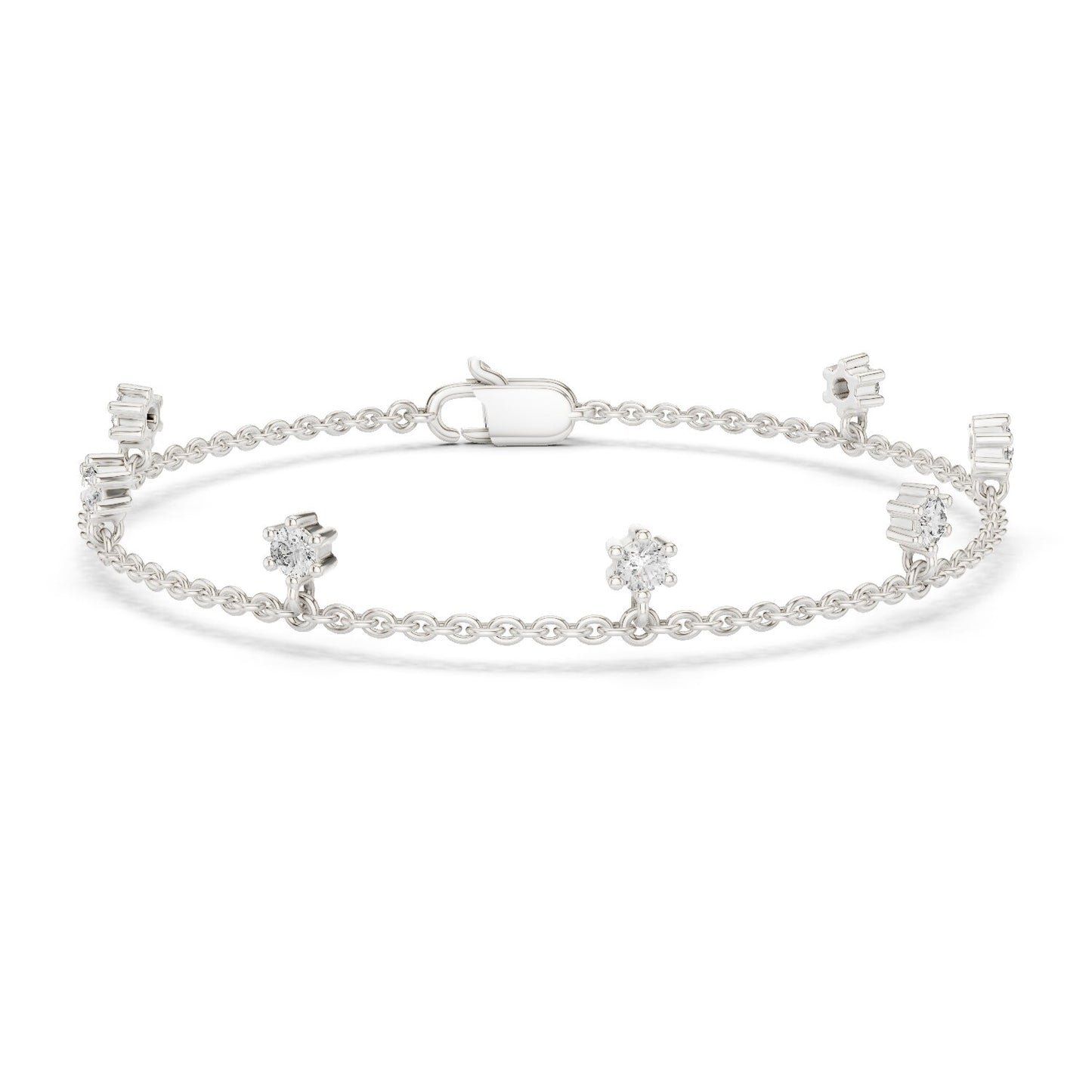 Emerald Station Lab Grown Diamond Bracelet