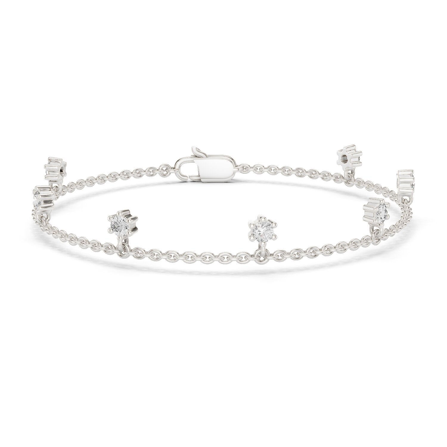 Emerald Station Lab Grown Diamond Bracelet