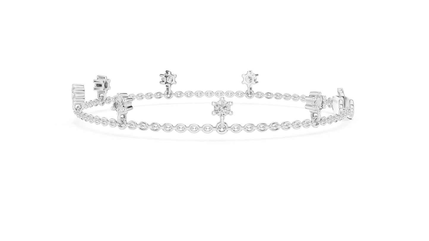 Emerald Station Lab Grown Diamond Bracelet