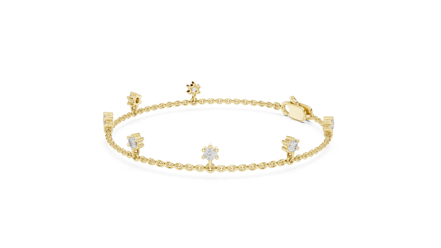 Emerald Station Lab Grown Diamond Bracelet