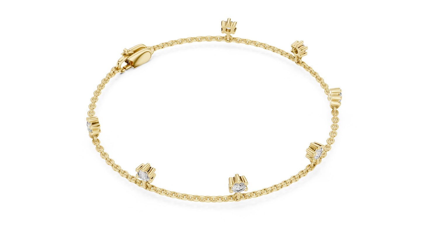 Emerald Station Lab Grown Diamond Bracelet