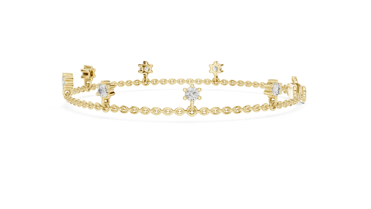 Emerald Station Lab Grown Diamond Bracelet