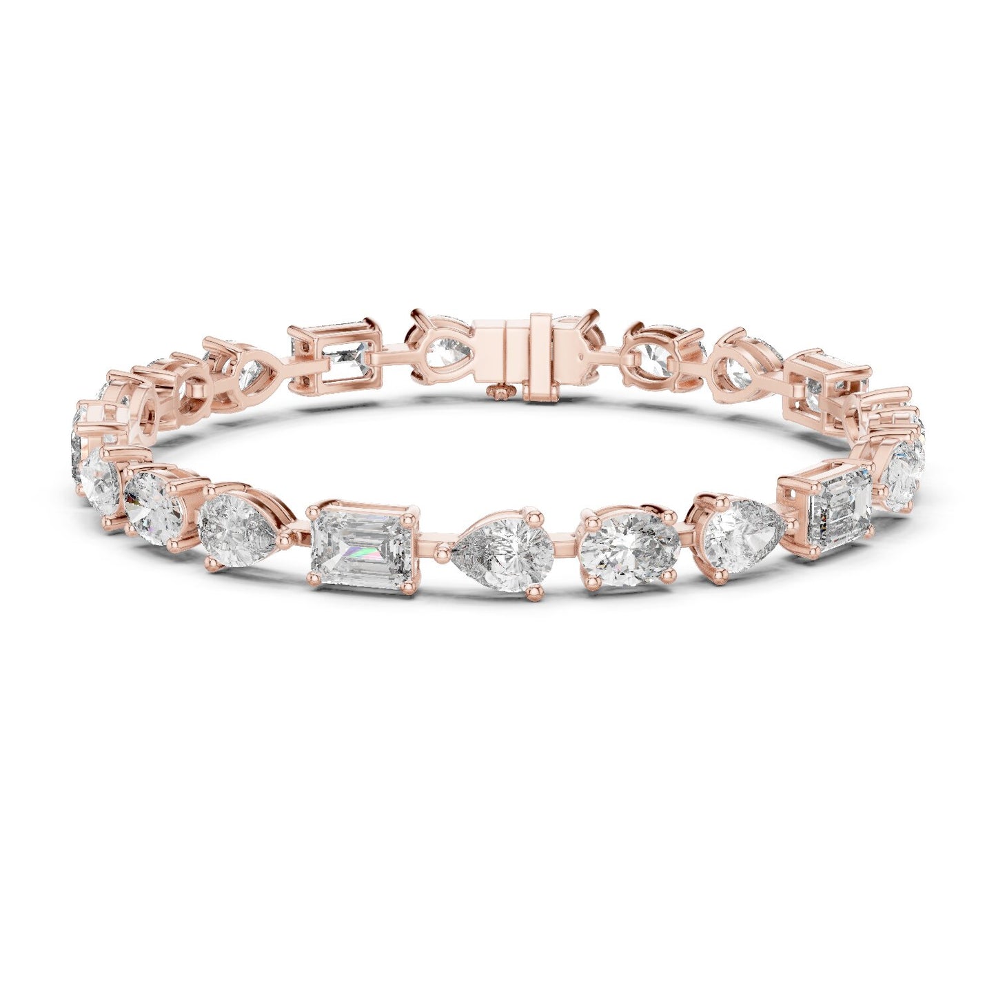 Mixed Shape Lab Grown Diamond Tennis Bracelet