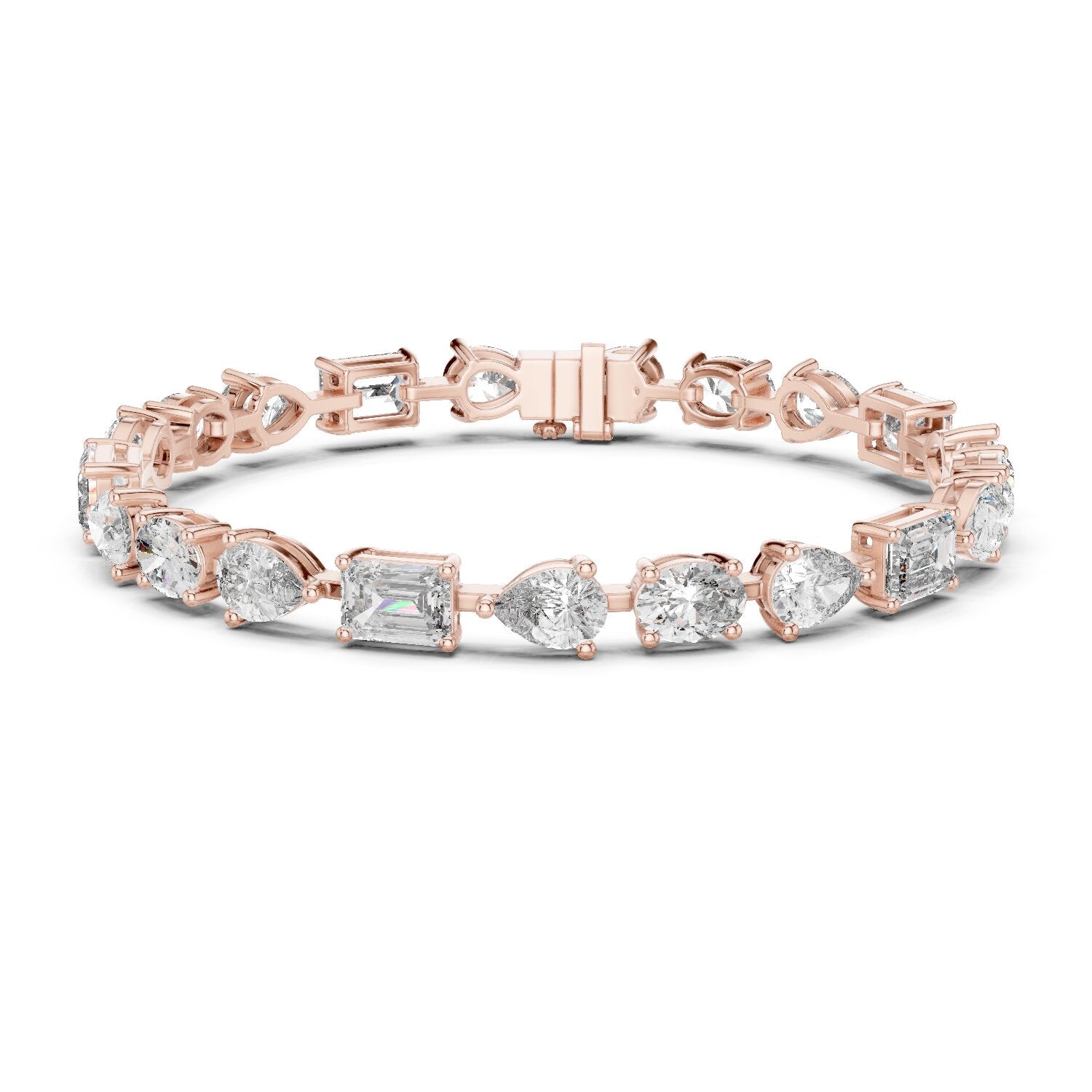 Mixed Shape Lab Grown Diamond Tennis Bracelet