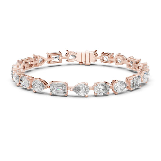 Mixed Shape Lab Grown Diamond Tennis Bracelet
