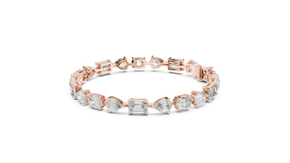 Mixed Shape Lab Grown Diamond Tennis Bracelet