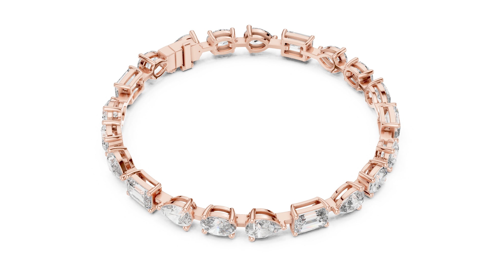 Mixed Shape Lab Grown Diamond Tennis Bracelet