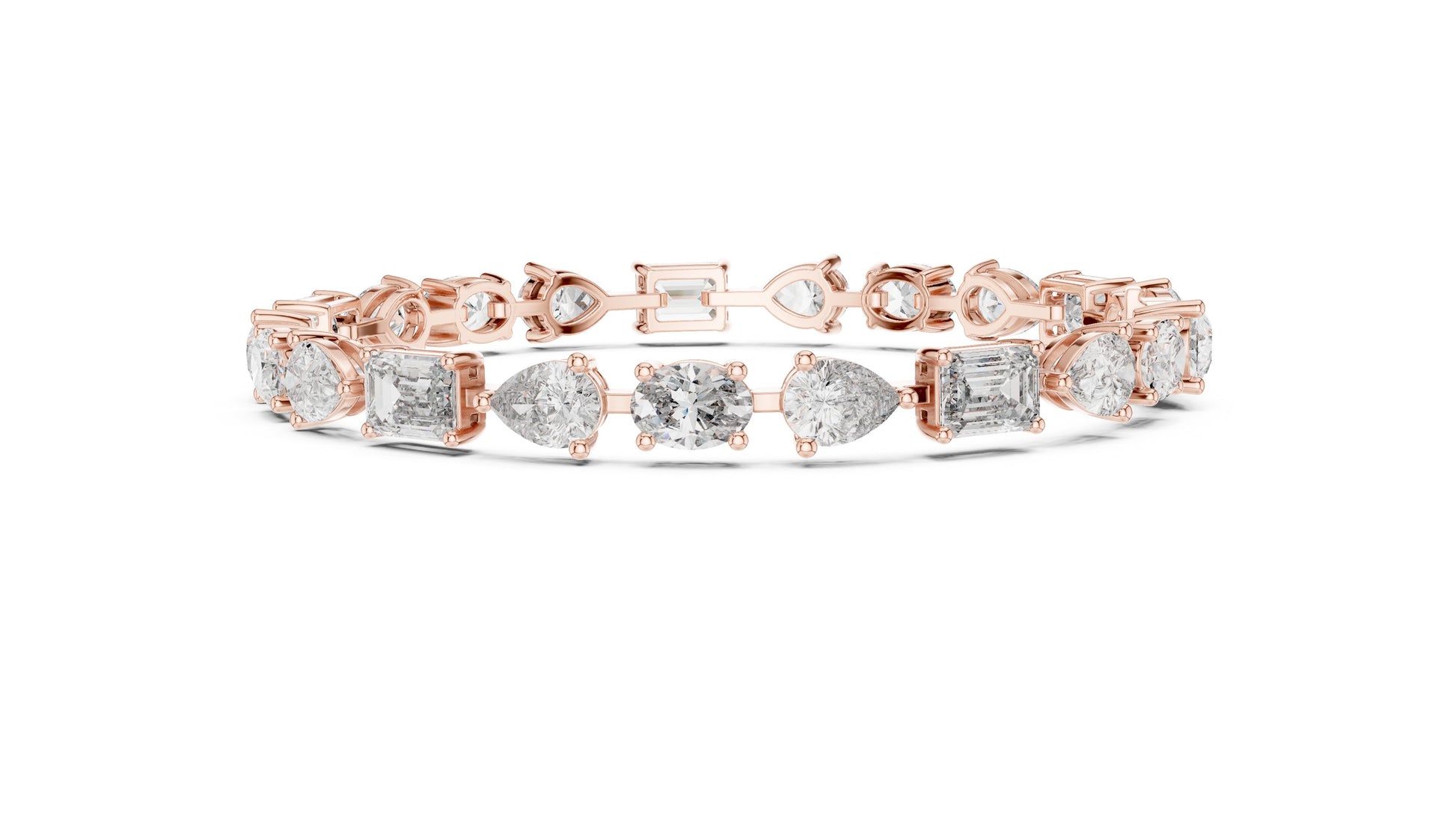 Mixed Shape Lab Grown Diamond Tennis Bracelet