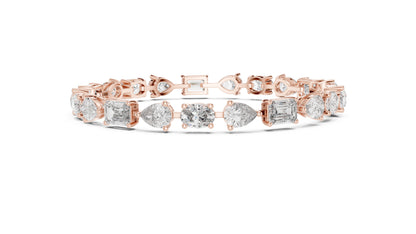 Mixed Shape Lab Grown Diamond Tennis Bracelet