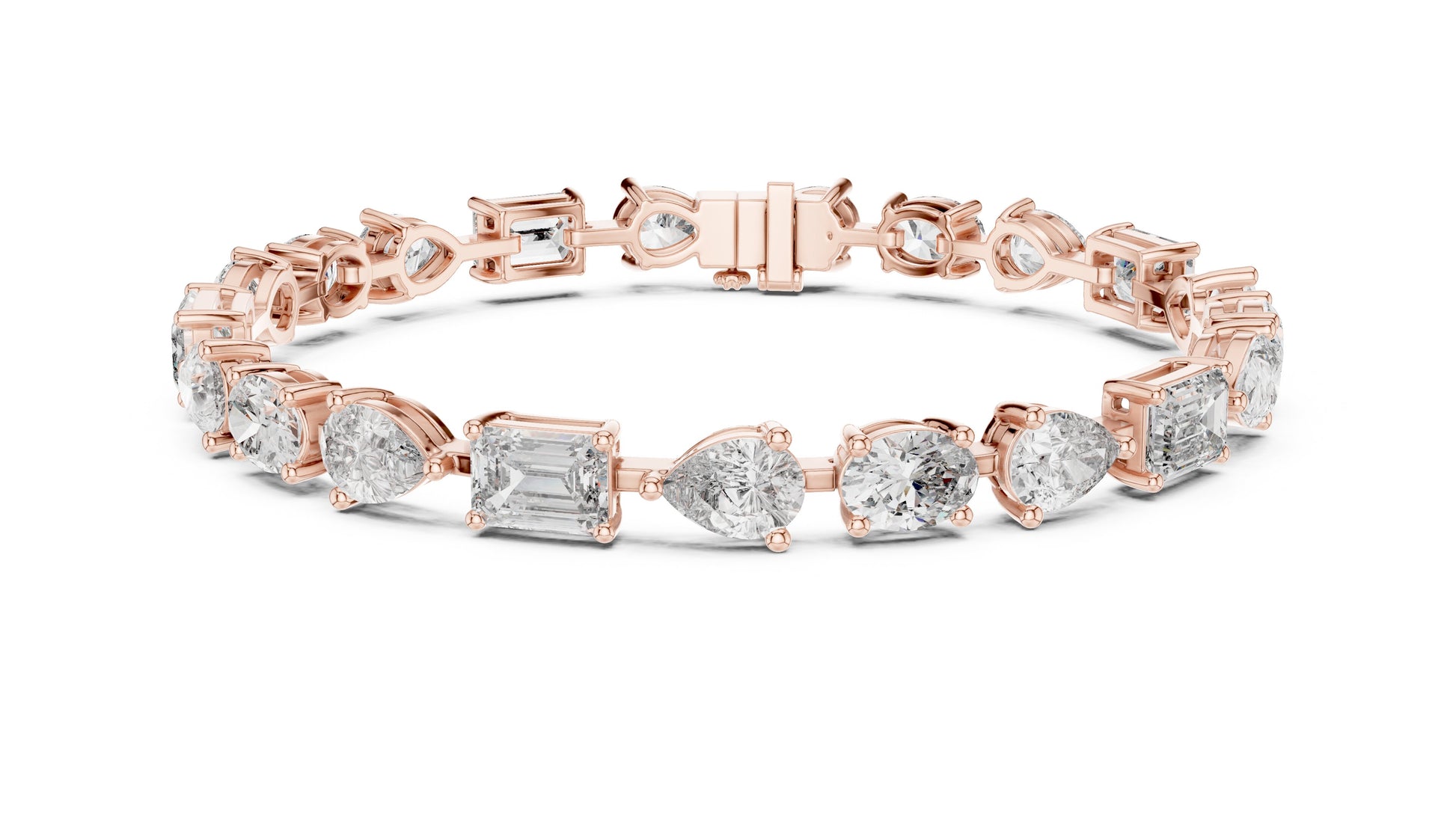Mixed Shape Lab Grown Diamond Tennis Bracelet