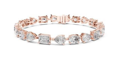 Mixed Shape Lab Grown Diamond Tennis Bracelet