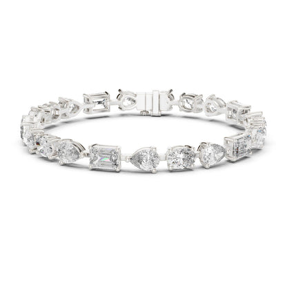Mixed Shape Lab Grown Diamond Tennis Bracelet