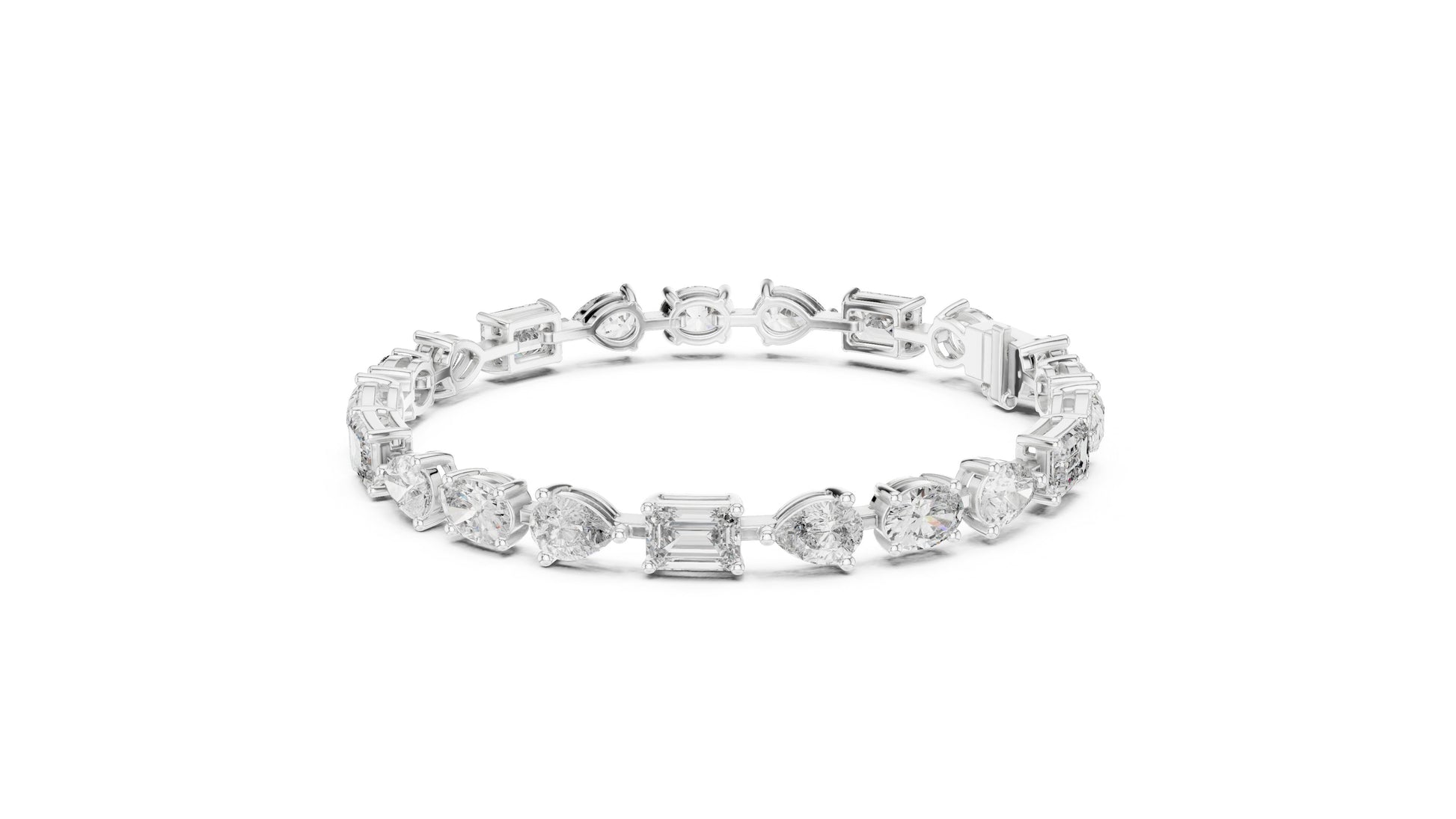 Mixed Shape Lab Grown Diamond Tennis Bracelet