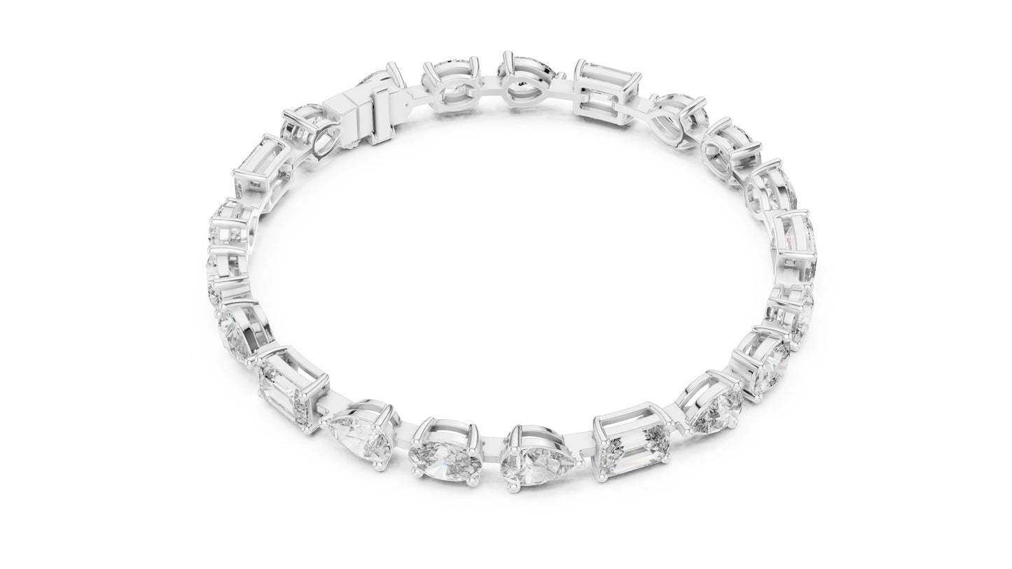 Mixed Shape Lab Grown Diamond Tennis Bracelet
