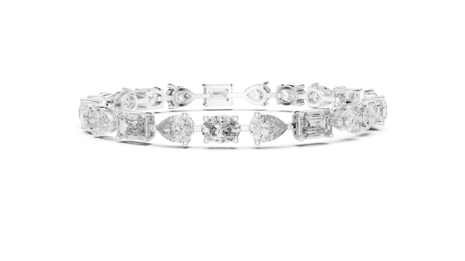 Mixed Shape Lab Grown Diamond Tennis Bracelet