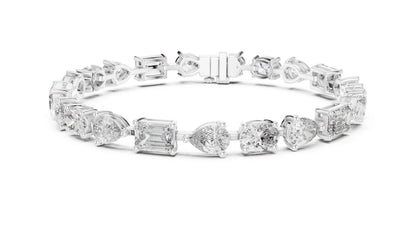 Mixed Shape Lab Grown Diamond Tennis Bracelet