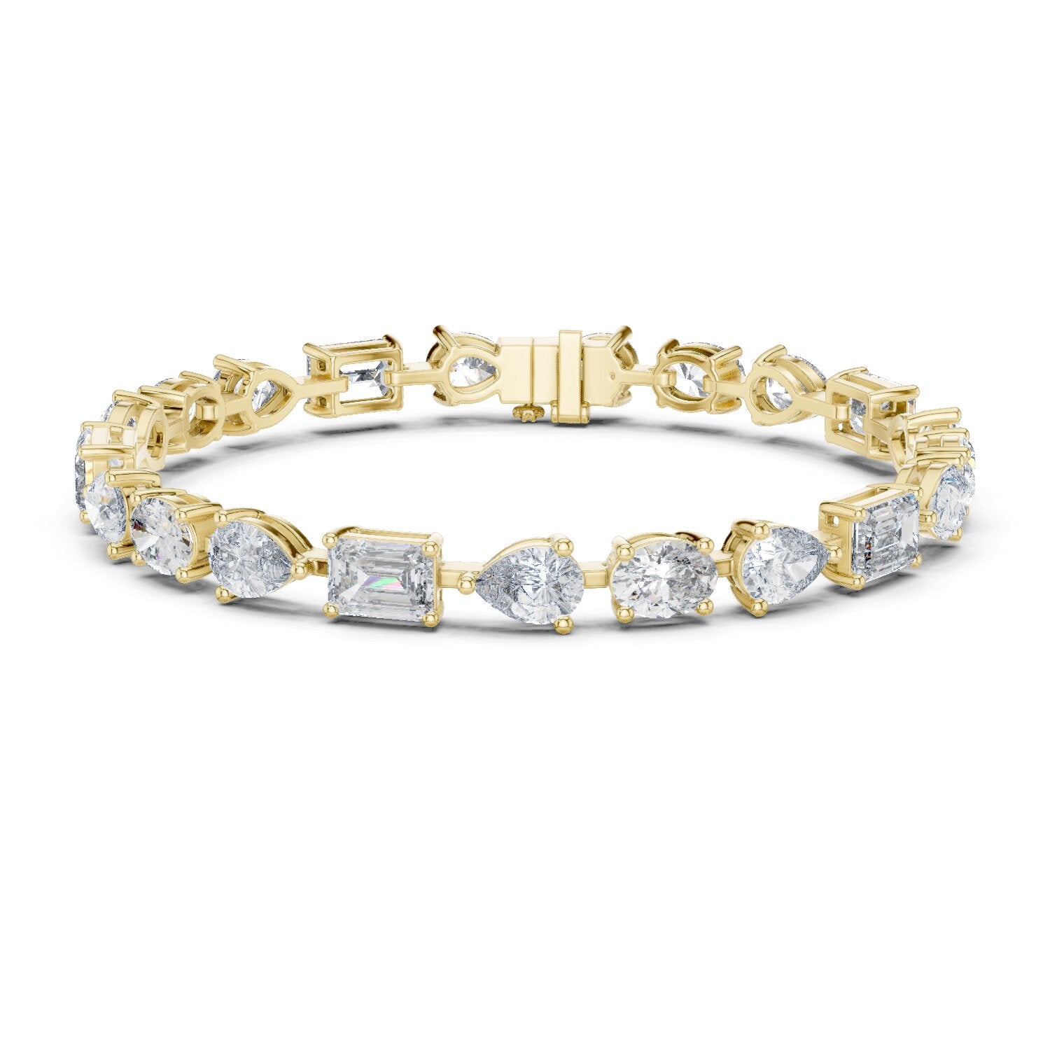 Mixed Shape Lab Grown Diamond Tennis Bracelet
