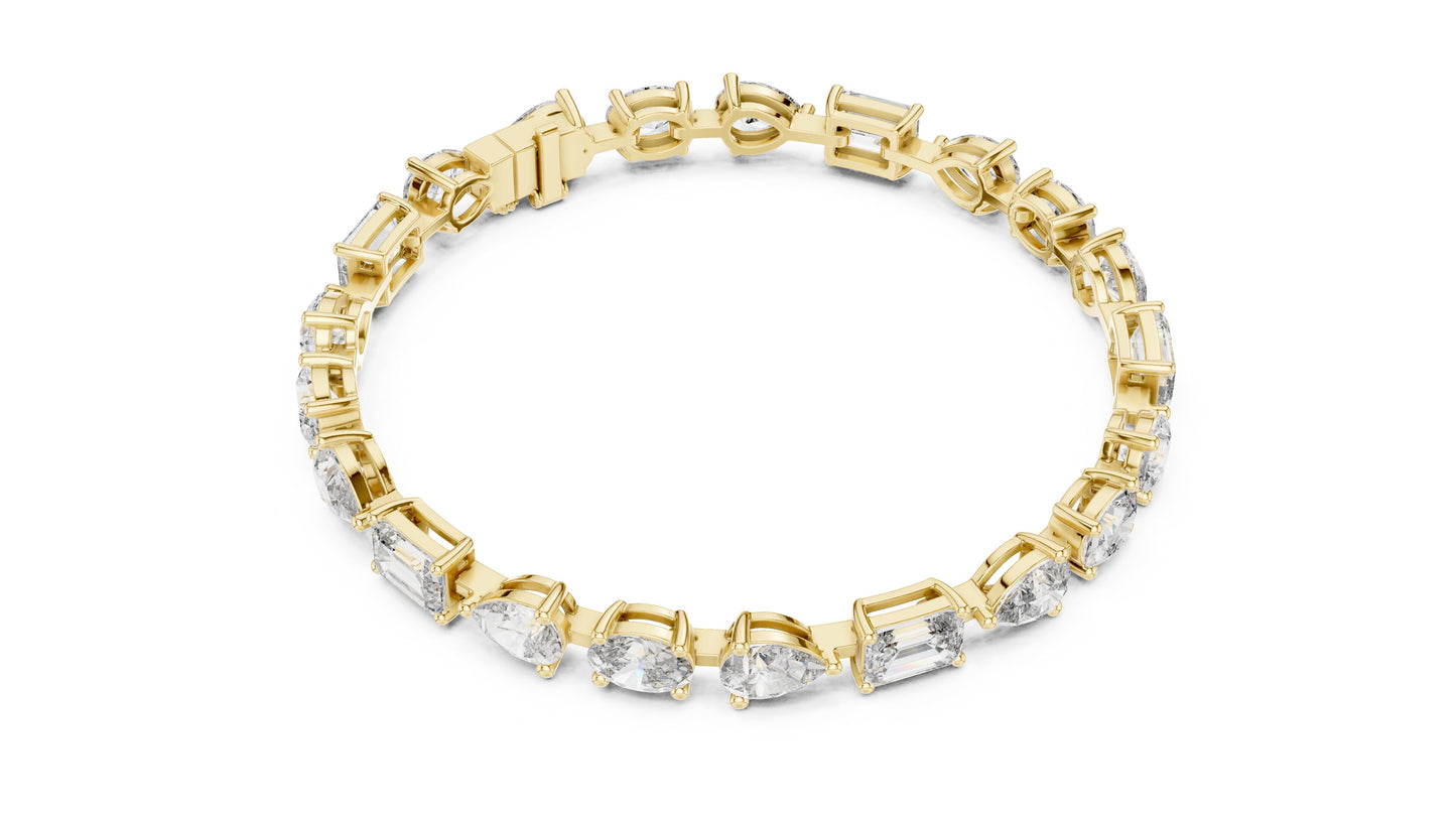 Mixed Shape Lab Grown Diamond Tennis Bracelet
