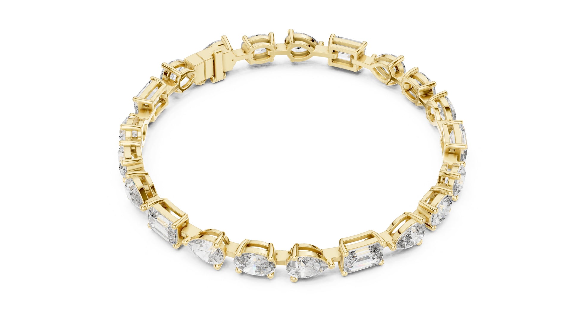 Mixed Shape Lab Grown Diamond Tennis Bracelet