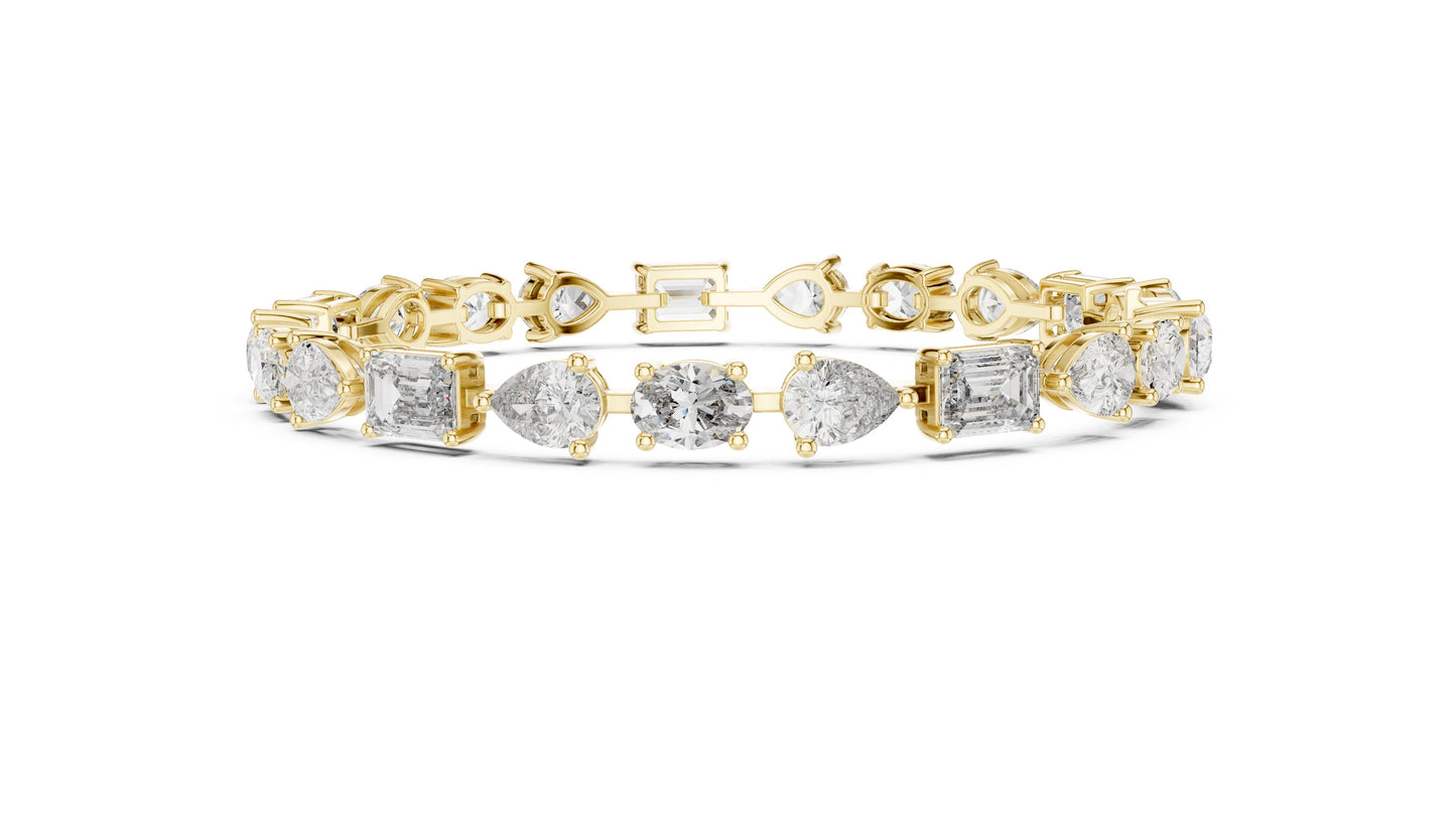 Mixed Shape Lab Grown Diamond Tennis Bracelet