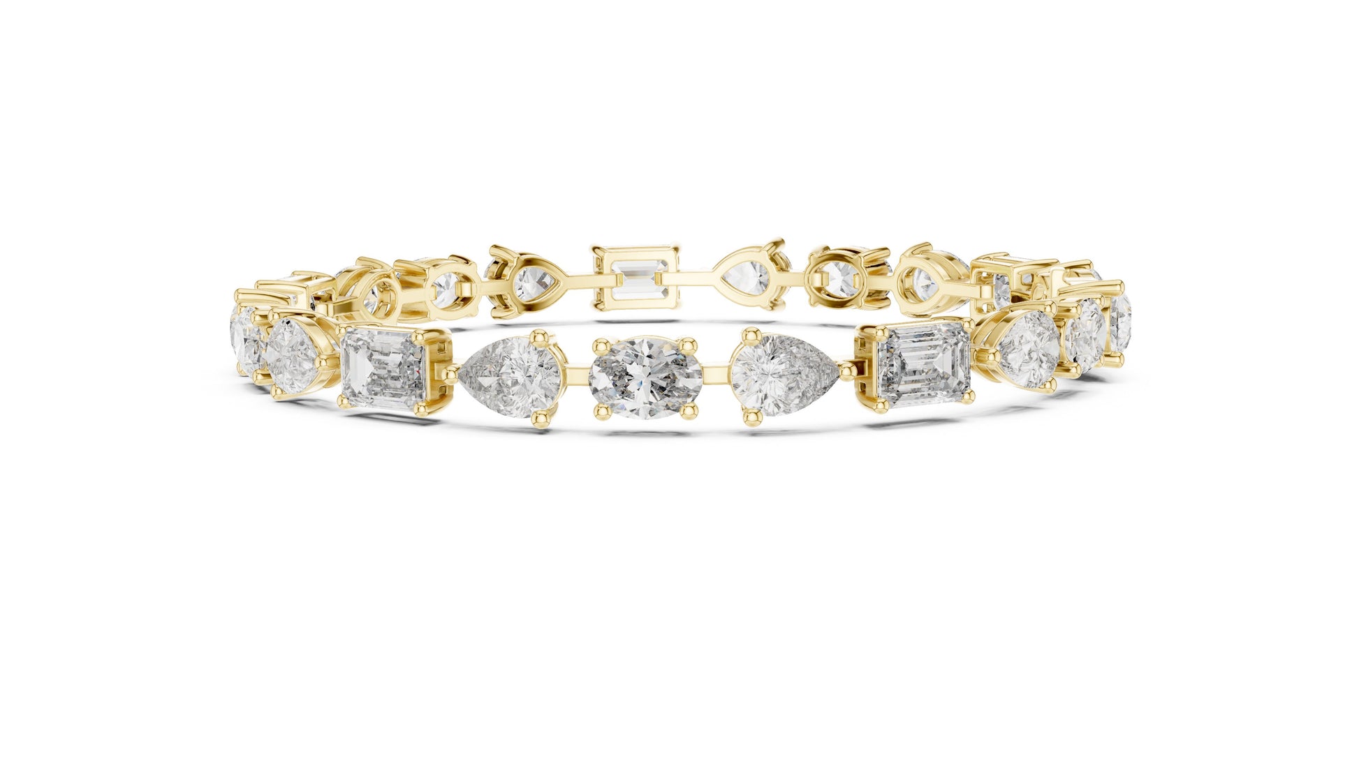 Mixed Shape Lab Grown Diamond Tennis Bracelet