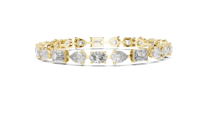 Mixed Shape Lab Grown Diamond Tennis Bracelet