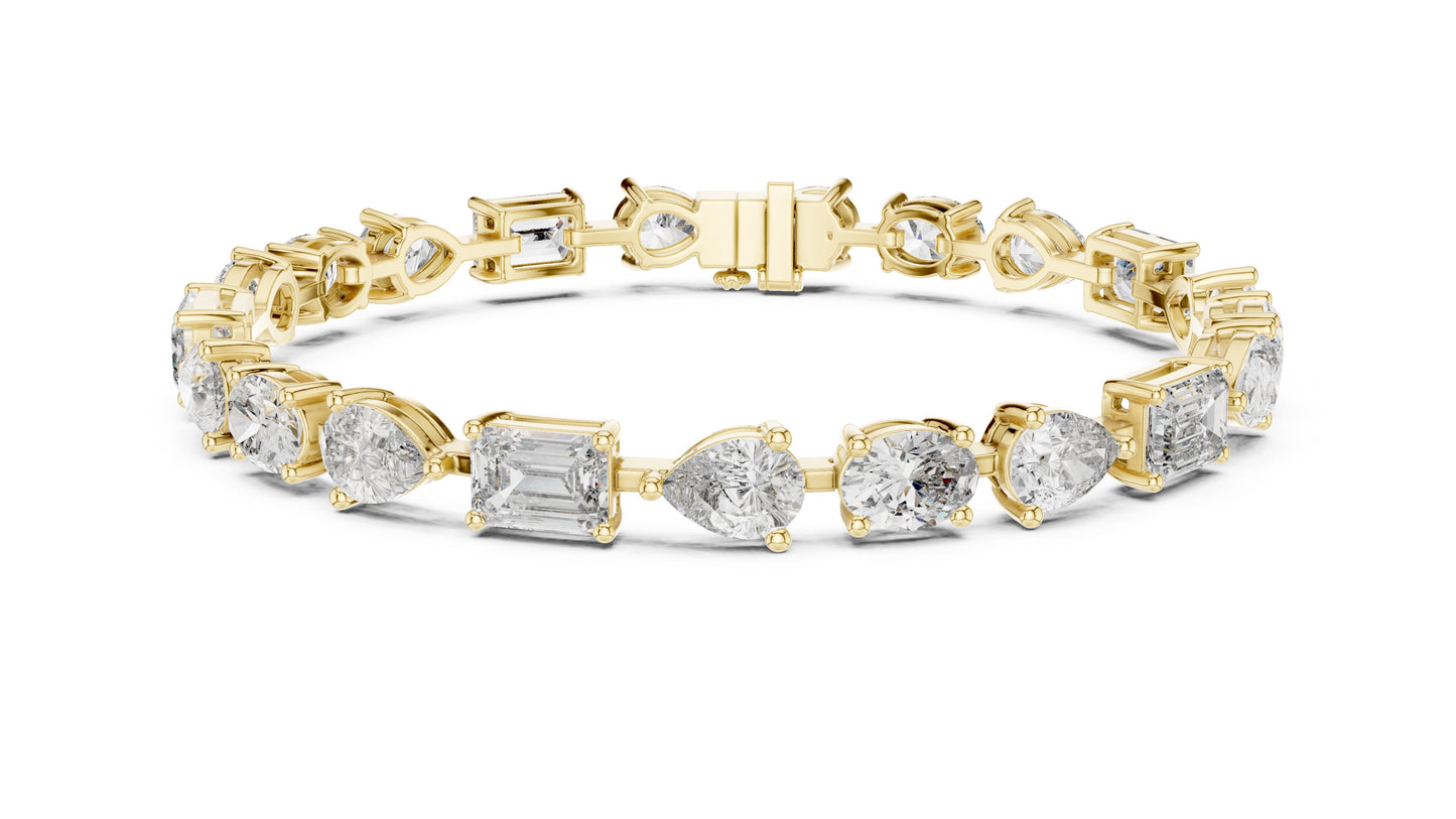 Mixed Shape Lab Grown Diamond Tennis Bracelet