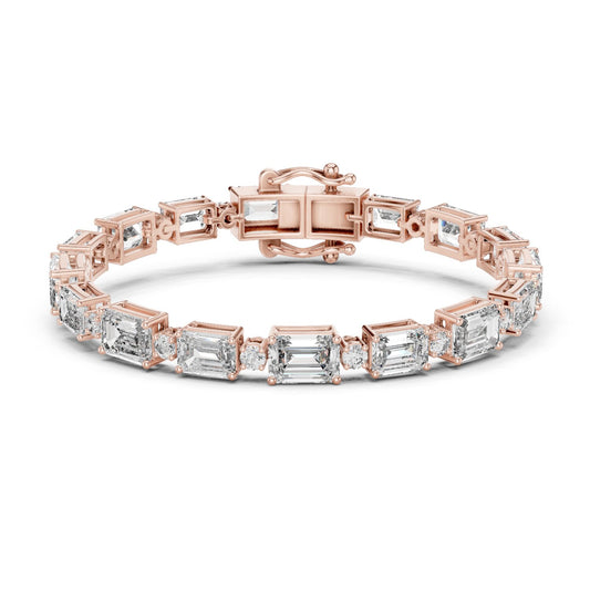 Emerald Tennis Lab Grown Diamond Bracelet