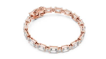 Emerald Tennis Lab Grown Diamond Bracelet