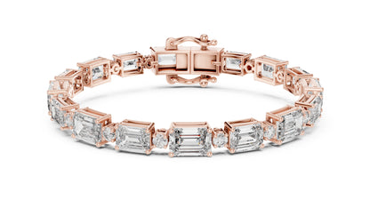 Emerald Tennis Lab Grown Diamond Bracelet