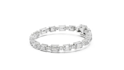 Emerald Tennis Lab Grown Diamond Bracelet