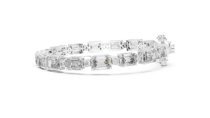 Emerald Tennis Lab Grown Diamond Bracelet