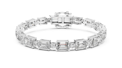 Emerald Tennis Lab Grown Diamond Bracelet