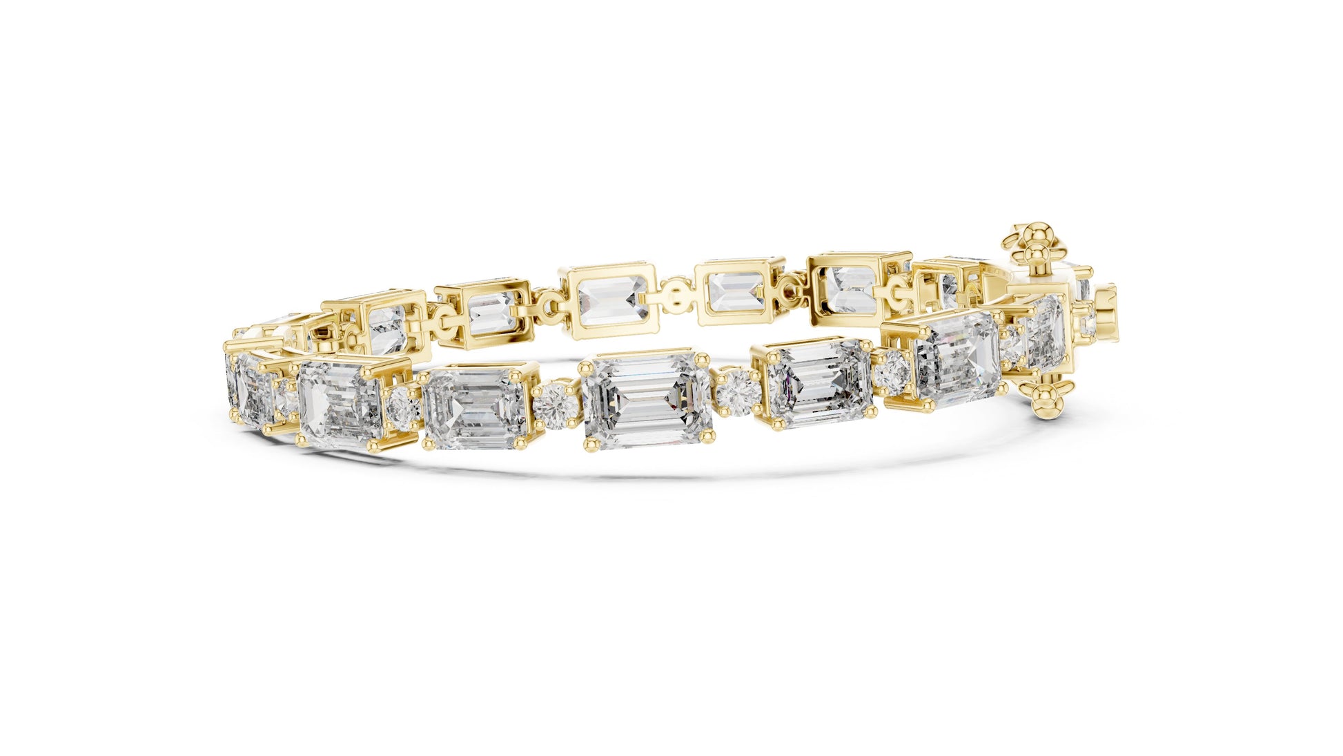 Emerald Tennis Lab Grown Diamond Bracelet