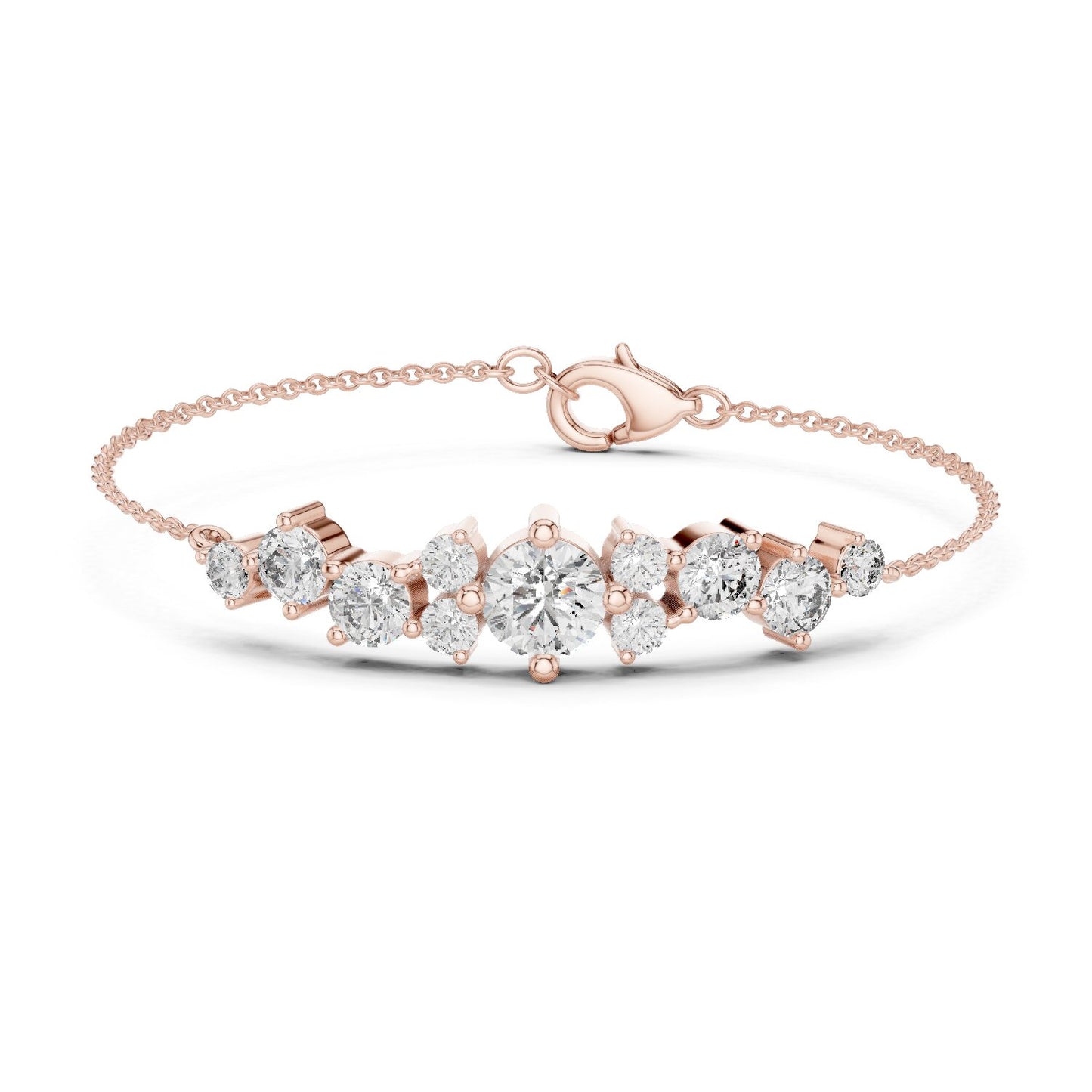 Mixed Shape Lab Grown Diamond Chain Bracelet