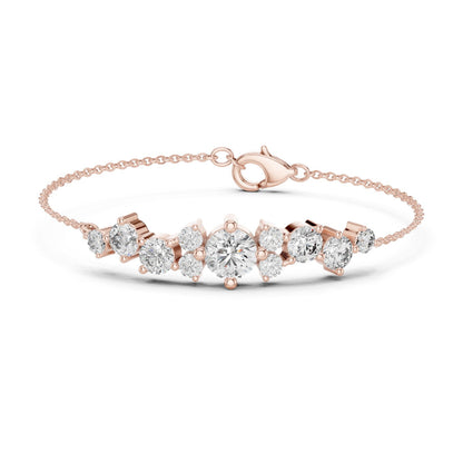 Mixed Shape Lab Grown Diamond Chain Bracelet