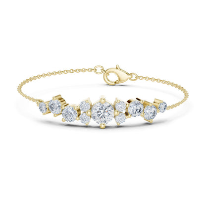 Mixed Shape Lab Grown Diamond Chain Bracelet