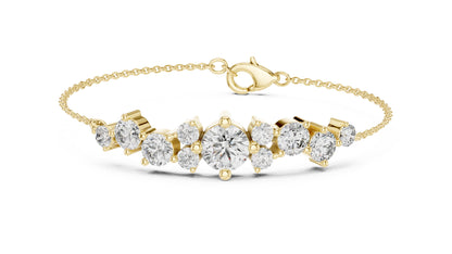 Mixed Shape Lab Grown Diamond Chain Bracelet