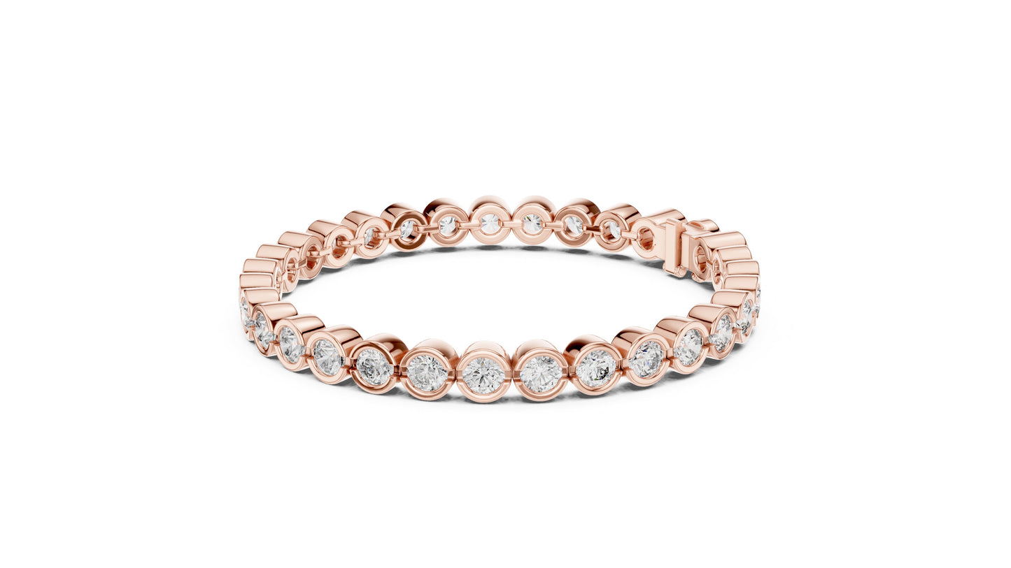 Round Tennis Lab Grown Diamond Bracelet