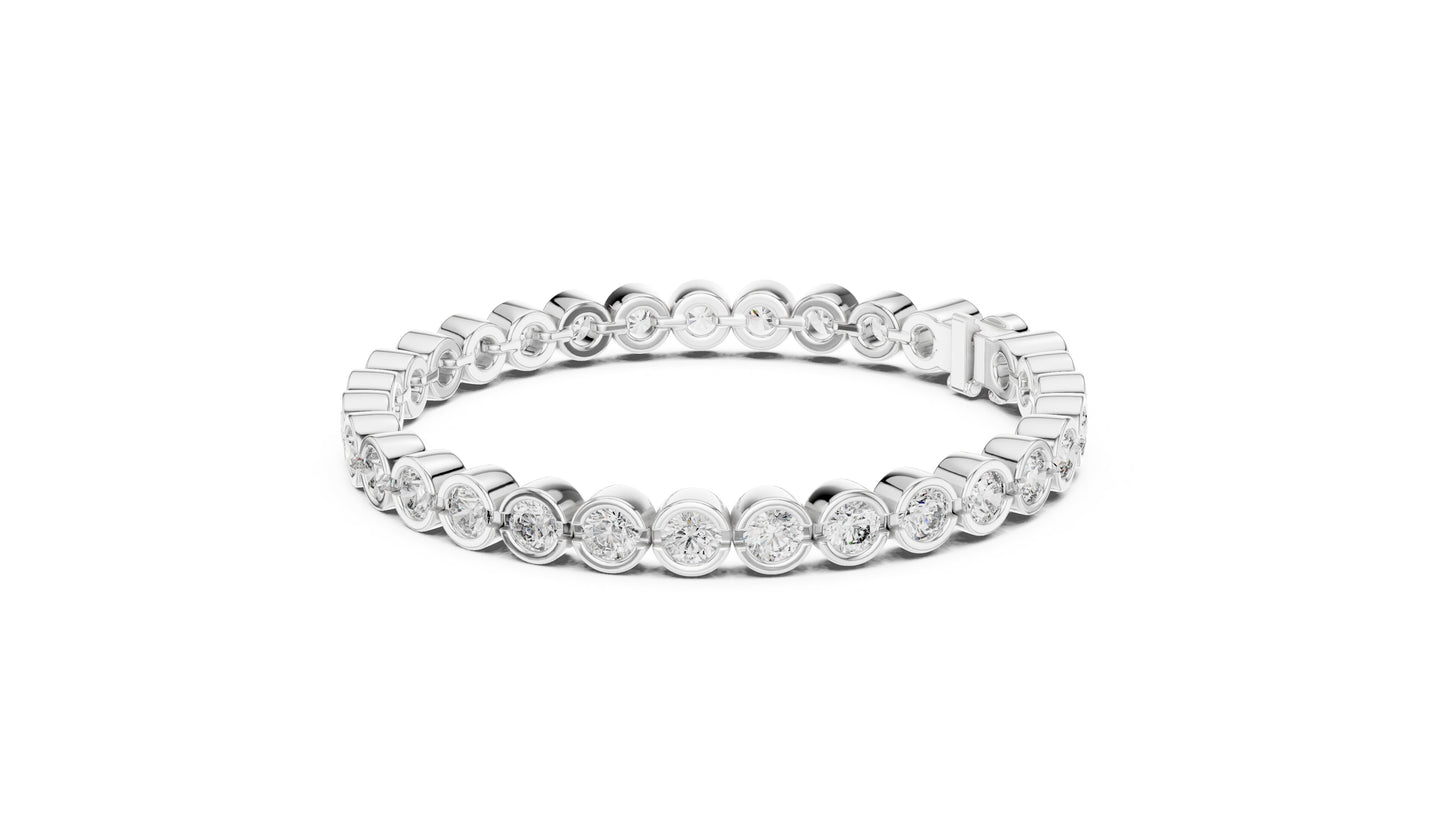 Round Tennis Lab Grown Diamond Bracelet