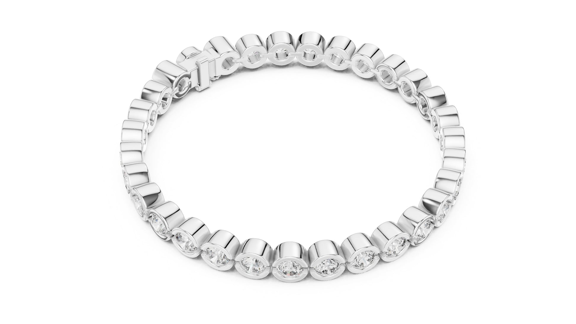 Round Tennis Lab Grown Diamond Bracelet